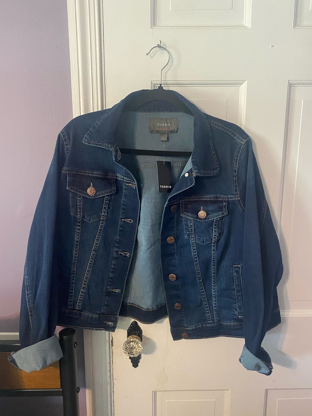 Torrid Modern Stretch Denim Trucker size 0 NEW WITH TAGS
